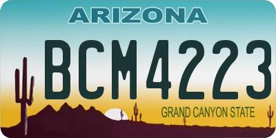 AZ license plate BCM4223