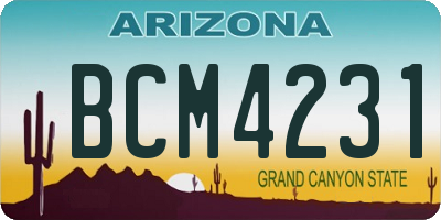 AZ license plate BCM4231