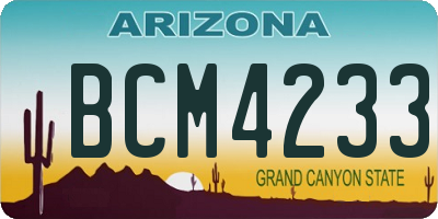 AZ license plate BCM4233