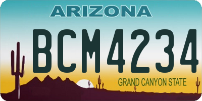 AZ license plate BCM4234