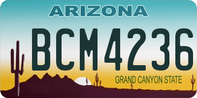 AZ license plate BCM4236