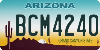 AZ license plate BCM4240