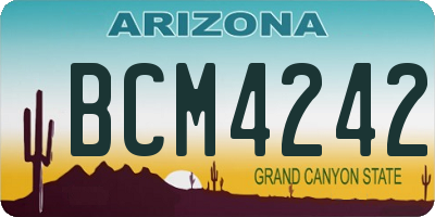 AZ license plate BCM4242