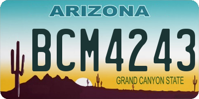 AZ license plate BCM4243