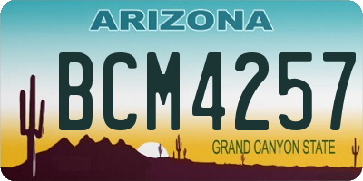 AZ license plate BCM4257