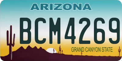 AZ license plate BCM4269