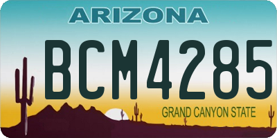 AZ license plate BCM4285