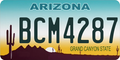 AZ license plate BCM4287