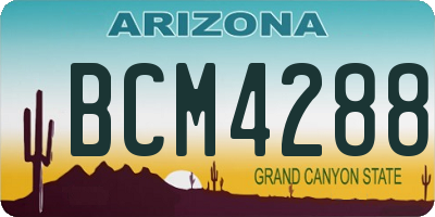 AZ license plate BCM4288