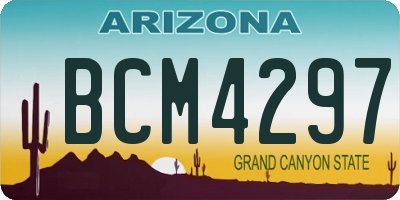 AZ license plate BCM4297