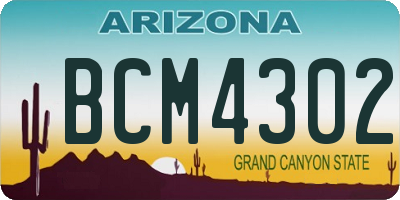 AZ license plate BCM4302