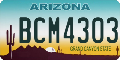 AZ license plate BCM4303