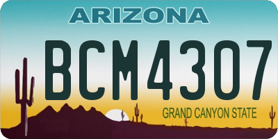 AZ license plate BCM4307