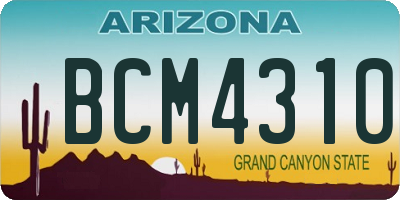 AZ license plate BCM4310