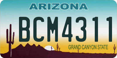 AZ license plate BCM4311