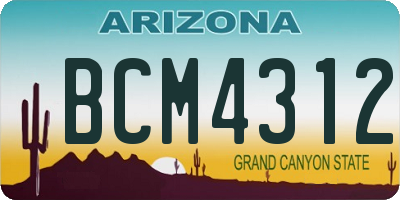 AZ license plate BCM4312