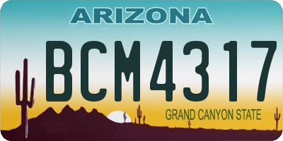 AZ license plate BCM4317