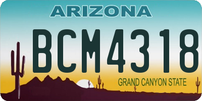 AZ license plate BCM4318