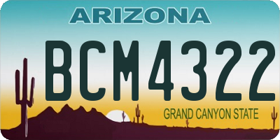 AZ license plate BCM4322