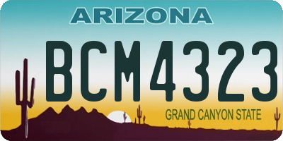 AZ license plate BCM4323