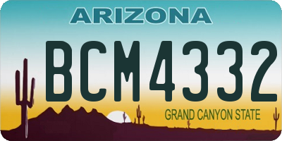 AZ license plate BCM4332