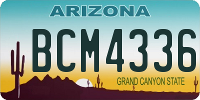 AZ license plate BCM4336