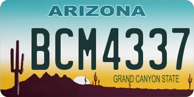 AZ license plate BCM4337