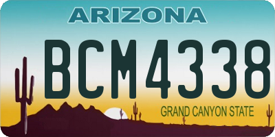 AZ license plate BCM4338