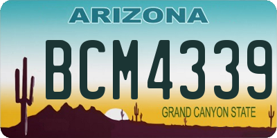 AZ license plate BCM4339