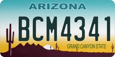 AZ license plate BCM4341