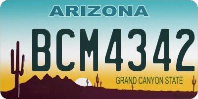 AZ license plate BCM4342