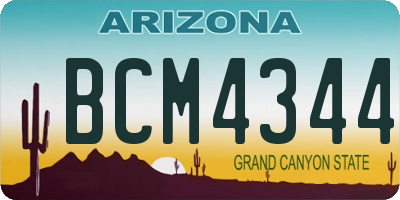 AZ license plate BCM4344