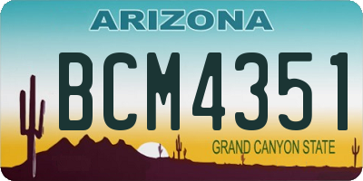 AZ license plate BCM4351