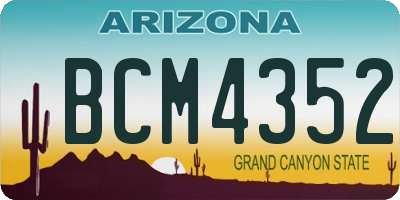 AZ license plate BCM4352