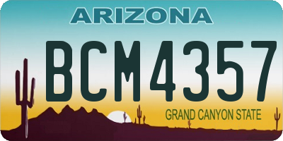 AZ license plate BCM4357