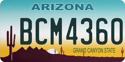 AZ license plate BCM4360