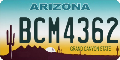 AZ license plate BCM4362