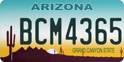 AZ license plate BCM4365