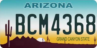 AZ license plate BCM4368