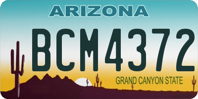 AZ license plate BCM4372