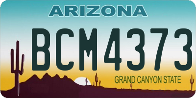 AZ license plate BCM4373