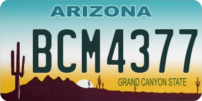 AZ license plate BCM4377