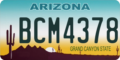 AZ license plate BCM4378