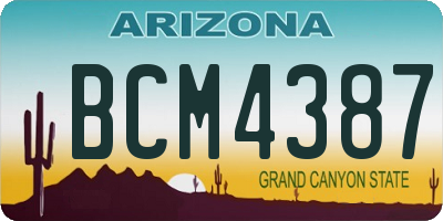 AZ license plate BCM4387