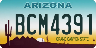 AZ license plate BCM4391