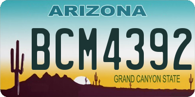 AZ license plate BCM4392