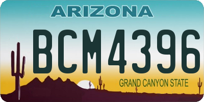 AZ license plate BCM4396