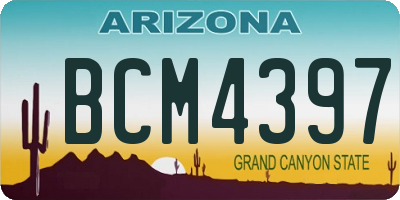 AZ license plate BCM4397