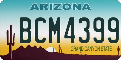 AZ license plate BCM4399