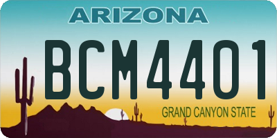 AZ license plate BCM4401